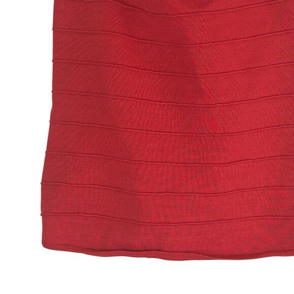 Y2K Vintage Bebe Crop Top Womens L Red Halter Strap Bandage Indie Sleaze - Picture 2 of 5